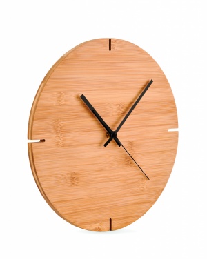 Logotrade promotional item picture of: Round shape bamboo wall clock