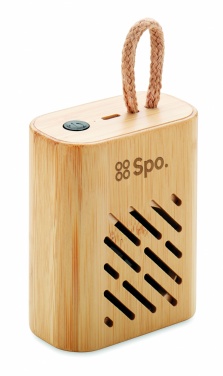 Logo trade promotional products picture of: 3W Bamboo wireless speaker