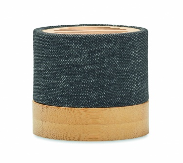 Logo trade promotional products image of: Bamboo RPET wireless speaker