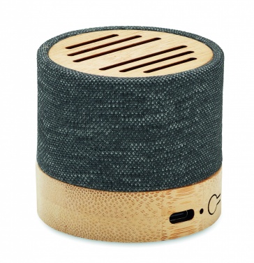 Logotrade corporate gift image of: Bamboo RPET wireless speaker