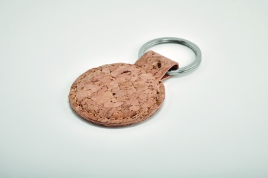 Logotrade promotional item picture of: Round cork key ring Mikkeli