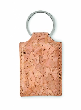 Logo trade promotional merchandise photo of: Rectangular cork key ring Imatra