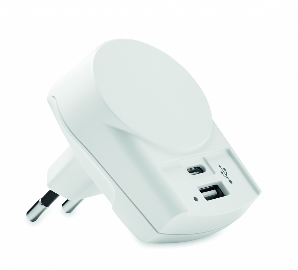 Logo trade promotional merchandise picture of: Skross Euro USB Charger (AC)
