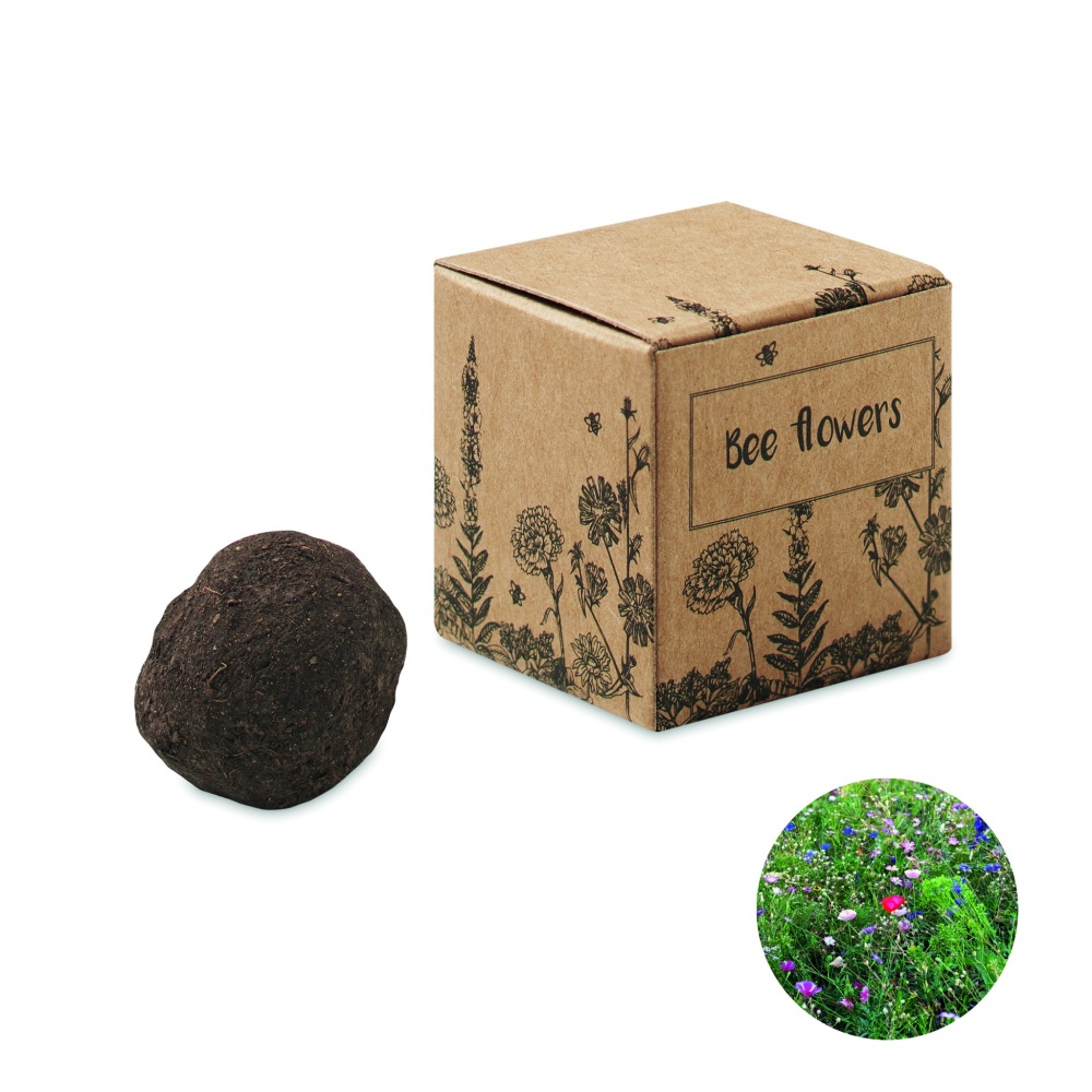 Logo trade promotional items image of: Seed bomb with bee flowers