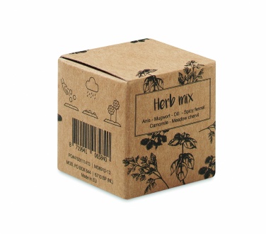 Logo trade business gift photo of: Herb seed bomb in carton box