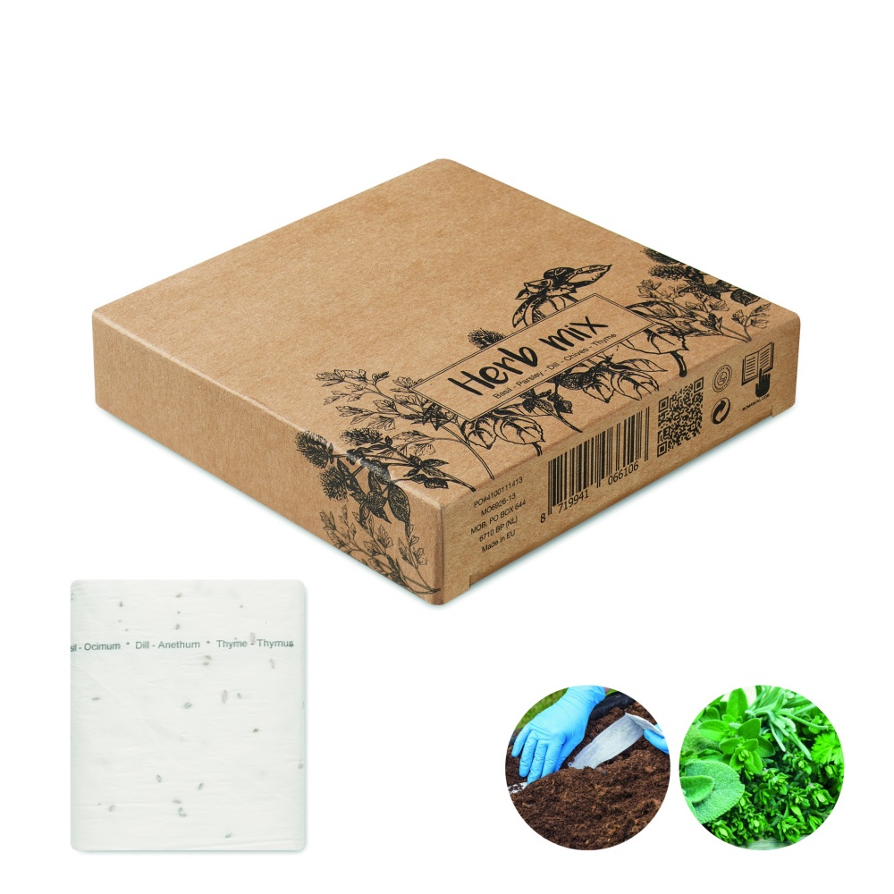 Logo trade promotional merchandise photo of: Herb seeds tape 3 meter