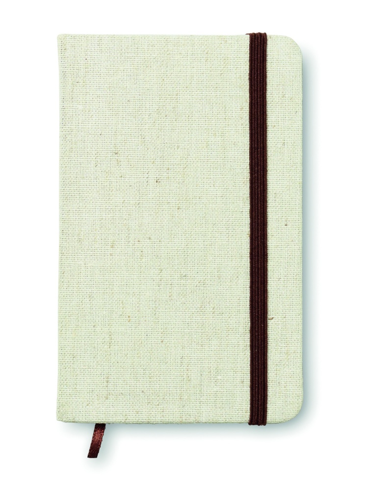 Logotrade promotional gift picture of: A6 canvas notebook lined