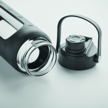 Logo trade business gift photo of: Glass bottle with sleeve 750 ml