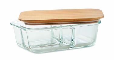 Logotrade corporate gift image of: Glass lunch box with bamboo lid