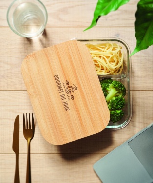 Logo trade promotional products picture of: Glass lunch box with bamboo lid