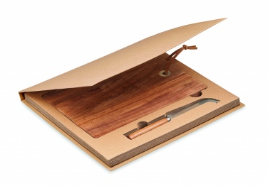 Logotrade advertising product image of: Acacia wood cheese board set Hannover