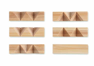 Logo trade business gift photo of: Bamboo brain teaser star shape
