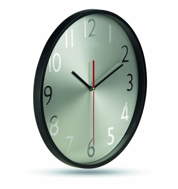 Logotrade promotional merchandise image of: Wall clock w silver background
