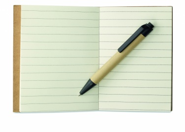 Logo trade advertising products image of: Recycled notebook with pen