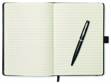 Logo trade promotional product photo of: A5 notebook with pen 72 lined