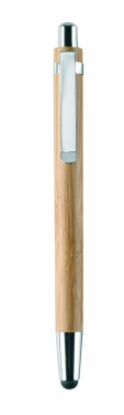 Logo trade promotional merchandise picture of: Bamboo pen and pencil set