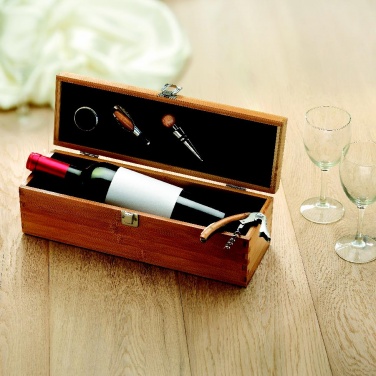 Logotrade corporate gifts photo of: Wine set in bamboo box
