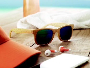 Logotrade promotional item picture of: Wooden look sunglasses MAARDU