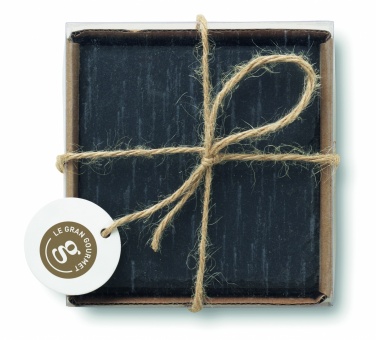 Logo trade corporate gifts image of: Slate coasters with EVA bottom