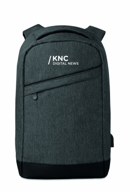 Logo trade promotional giveaways image of: 2 tone backpack incl USB plug