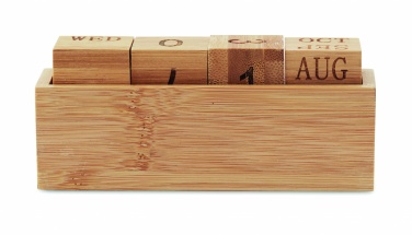 Logo trade promotional items picture of: Bamboo calendar