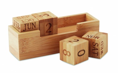Logo trade promotional gifts image of: Bamboo calendar