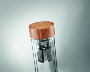 Logotrade promotional giveaway picture of: Double wall glass bottle 400ml München