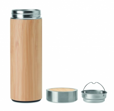 Logo trade promotional merchandise photo of: Double wall bamboo flask 400ml