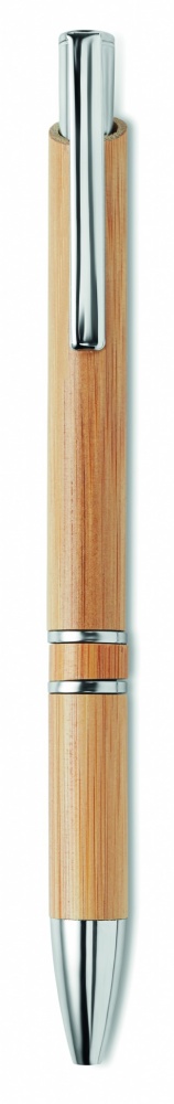 Logo trade corporate gifts picture of: Bamboo automatic ball pen