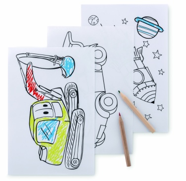 Logo trade promotional giveaways picture of: Colouring set with 6 pencils