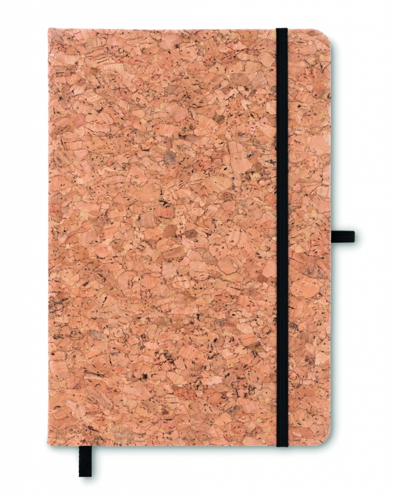 Logo trade advertising product photo of: A5 cork notebook 96 lined