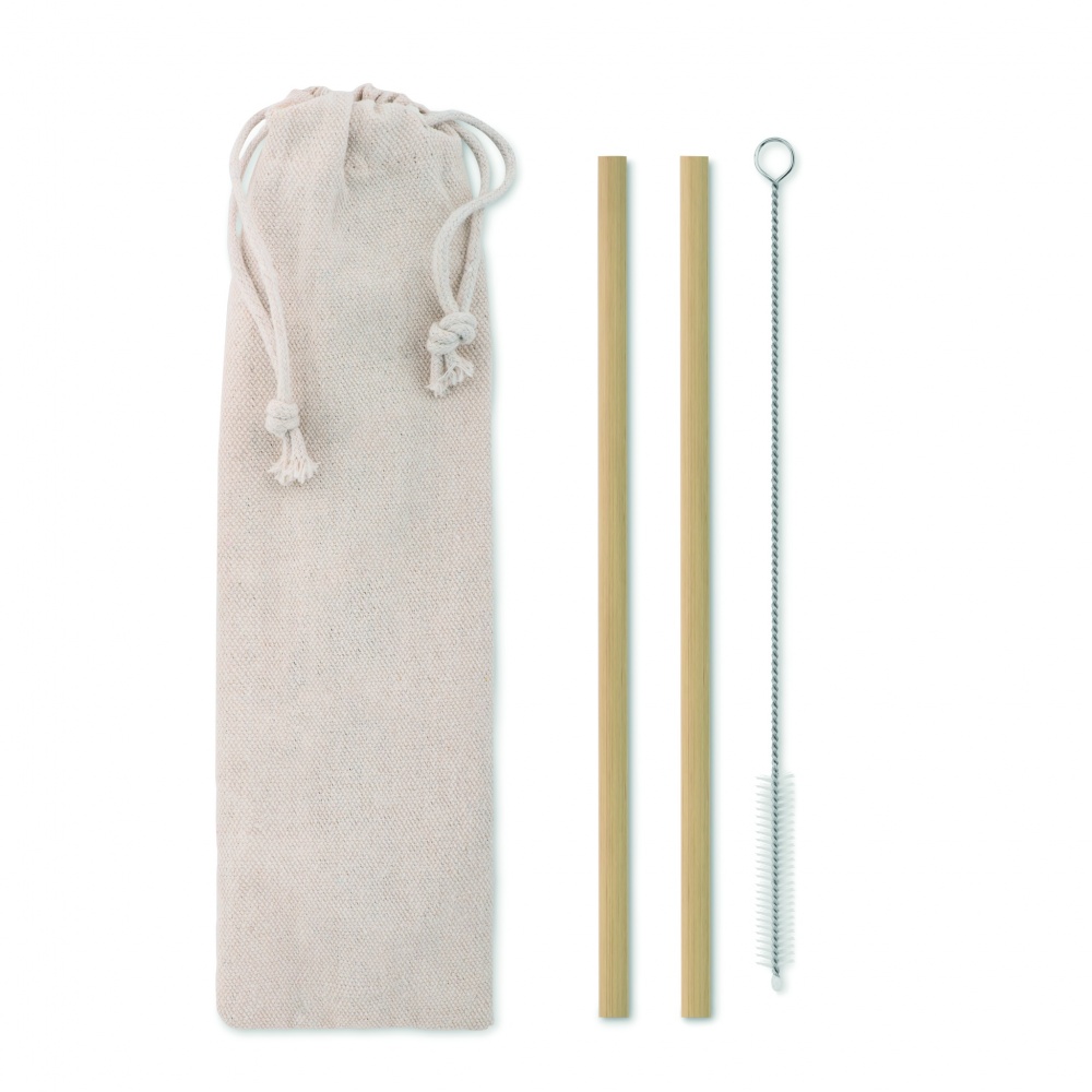 Logotrade advertising product image of: Bamboo Straw w/brush in pouch