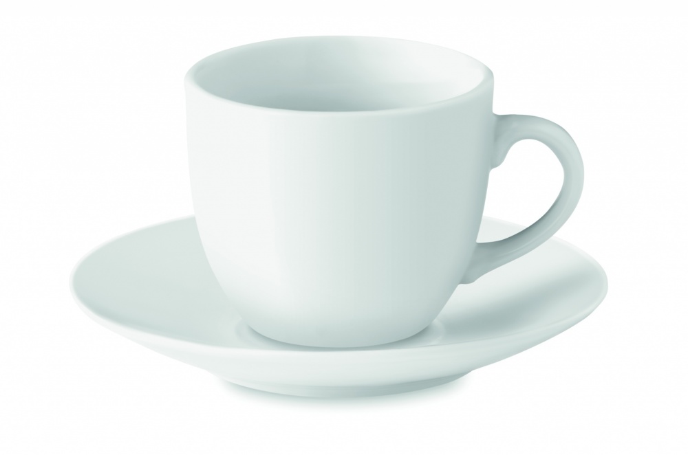 Logo trade promotional merchandise image of: Espresso cup and saucer 80 ml