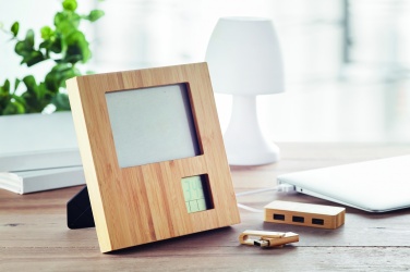 Logo trade promotional gifts picture of: Photo frame with weather statio