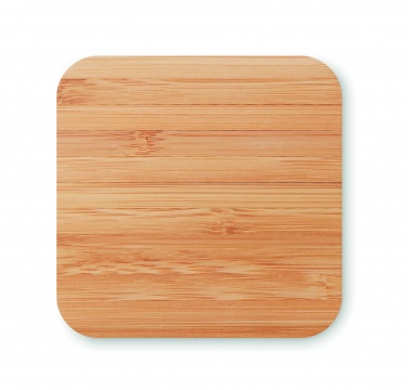 Logo trade promotional merchandise picture of: Bamboo wireless charge pad 5W