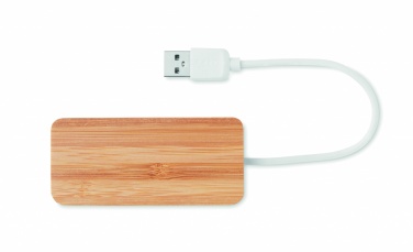 Logo trade promotional merchandise image of: Bamboo USB 3 ports hub