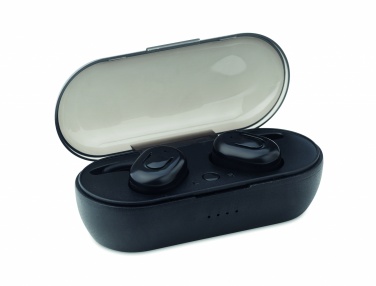 Logo trade corporate gifts picture of: TWS earbuds with charging box