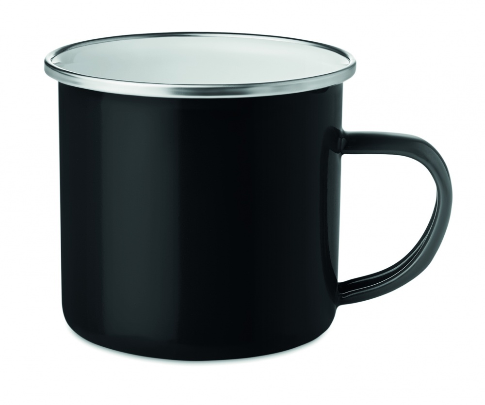 Logo trade promotional giveaway photo of: Metal mug with enamel layer