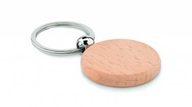 Logo trade corporate gift photo of: Round wooden key ring Saldus