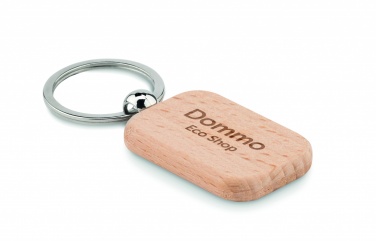 Logotrade promotional gift picture of: Rectangular wooden key ring Bauska