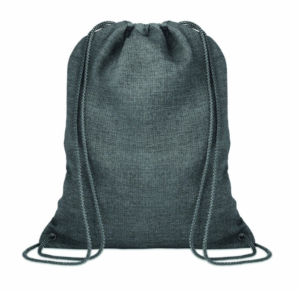 Logo trade advertising product photo of: 1200D heathered drawstring bag