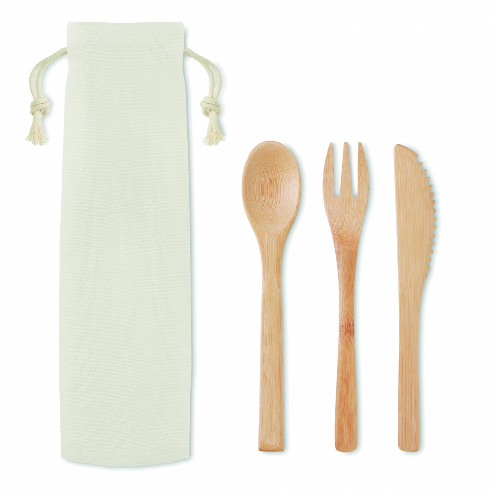 Logotrade promotional gift picture of: Bamboo cutlery set