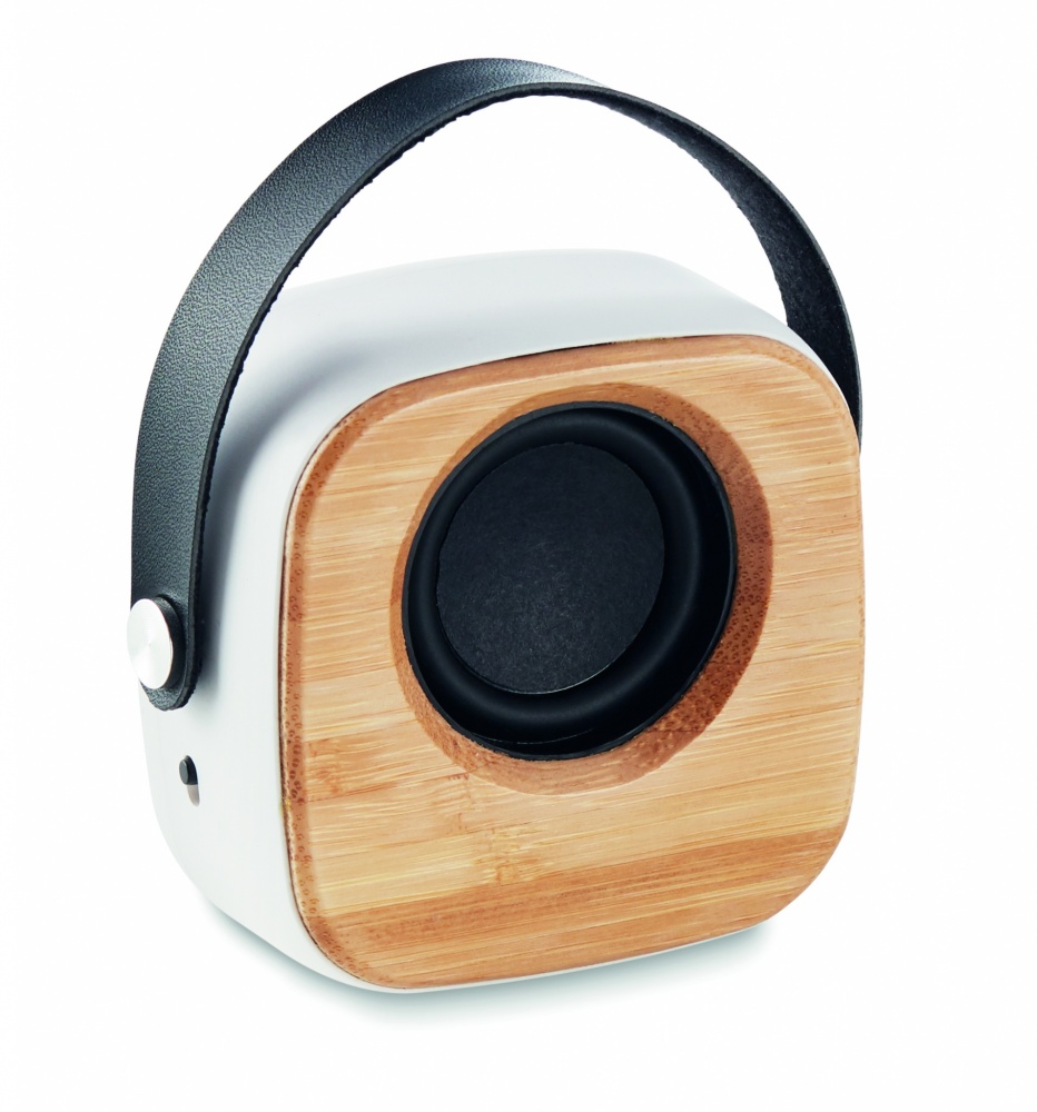 Logotrade advertising products photo of: Speaker 3W with bamboo front side