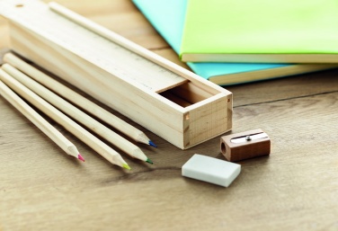 Logotrade advertising product picture of: Stationery set in wooden box
