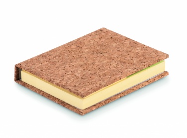 Logo trade promotional items image of: Cork sticky note memo pad