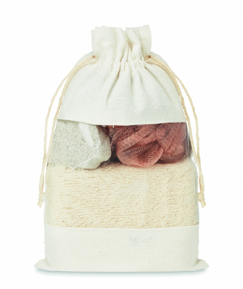 Logotrade promotional merchandise picture of: Bath set in cotton pouch