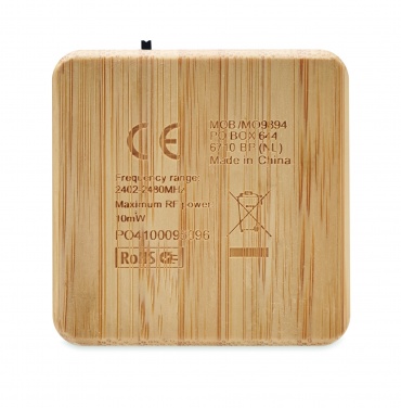 Logo trade advertising product photo of: Bamboo wireless speaker