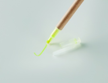 Logo trade promotional gift photo of: 2 in 1 carton pen highlighter