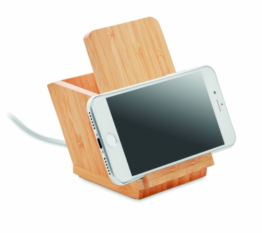 Logo trade business gift photo of: Wireless charger pen holder 5W BAICOI