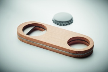Logotrade promotional merchandise image of: Oval Bamboo bottle opener VALBAMPER